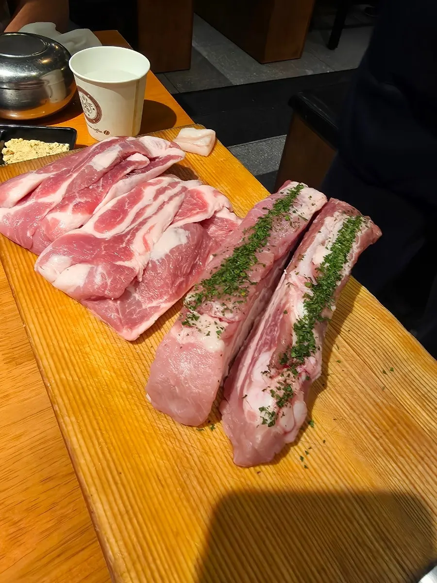 쌈채소와 생고구마 기본찬