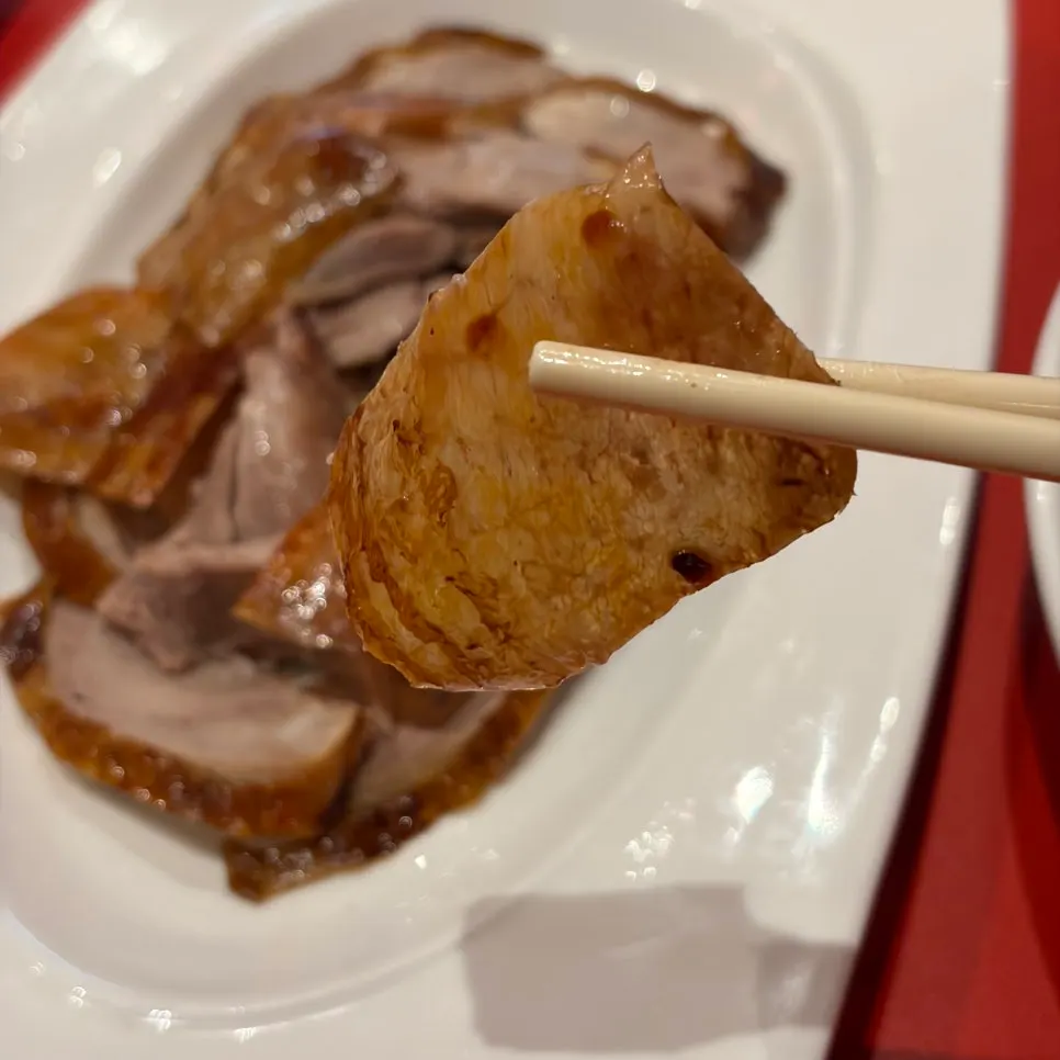 Peking duck with crispy skin and moist meat