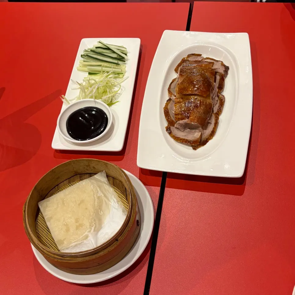 Peking duck enjoyed without feeling overly greasy