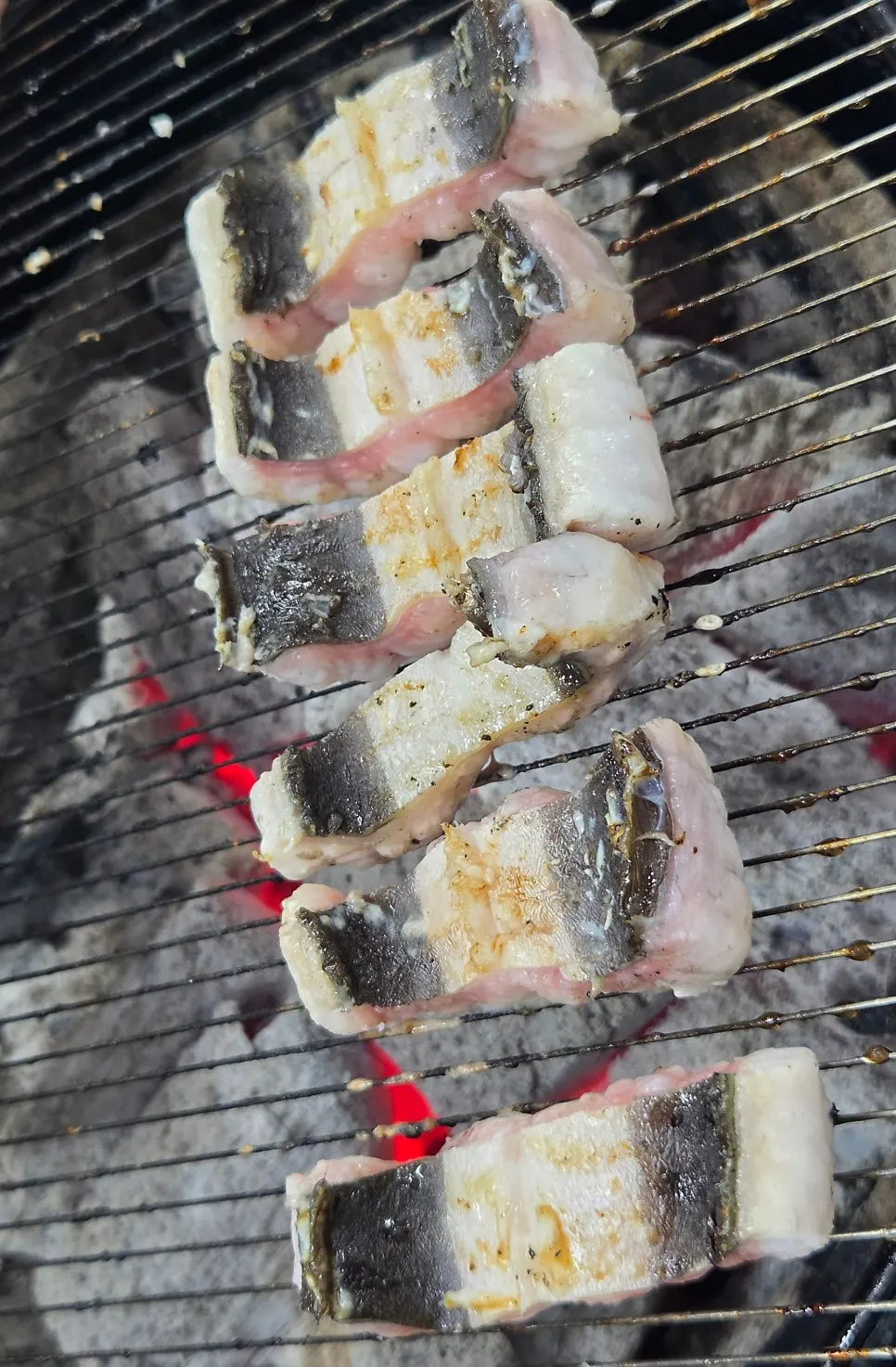 Plate of freshwater eel brought to the table