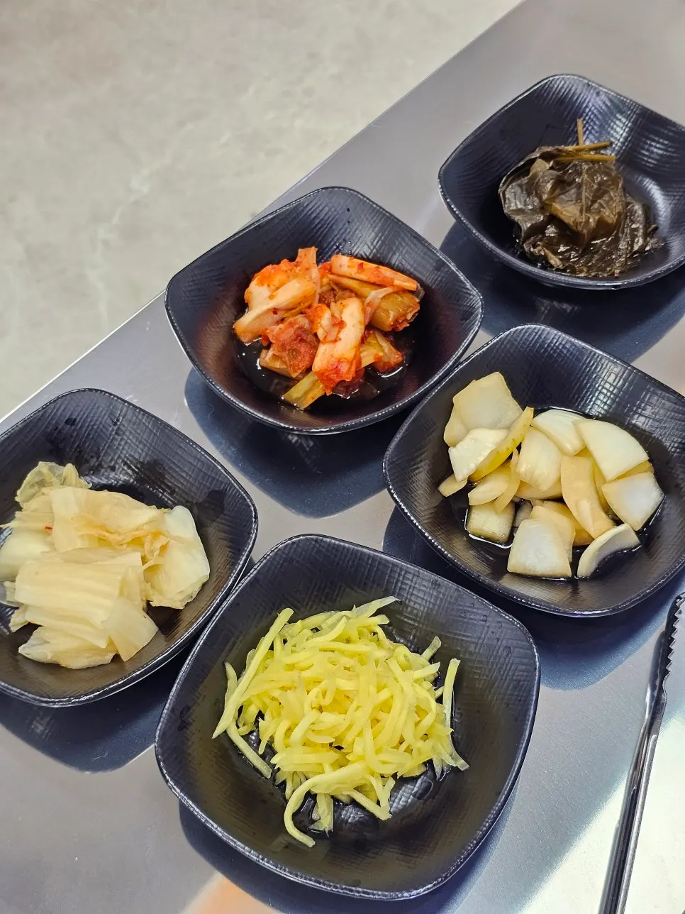 Basic table setting served after ordering