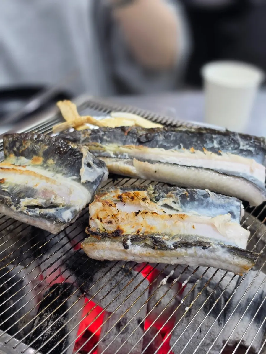 Thick eel flesh grilled to a golden brown