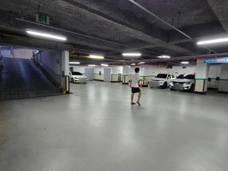 Dedicated parking lot behind the store