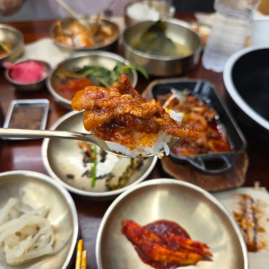두툼한 고기가 들어간 고추장불고기