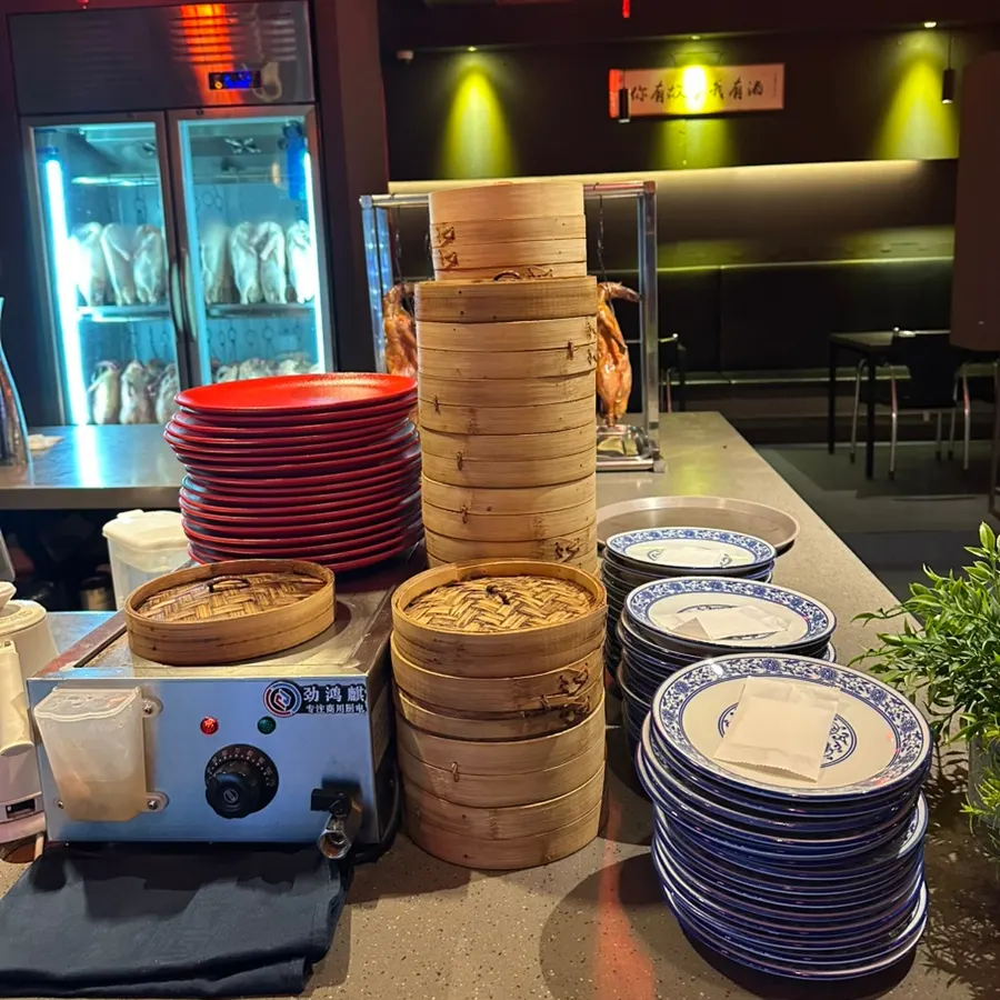 Area for cooking Peking duck pancakes