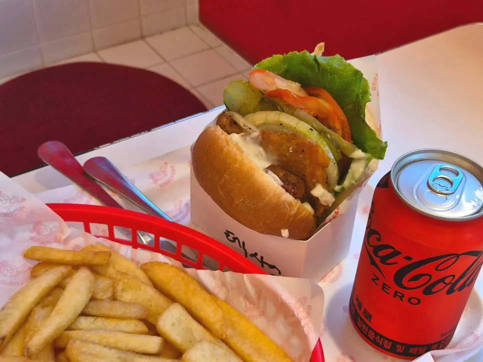 텍사스레드 치킨버거 세트