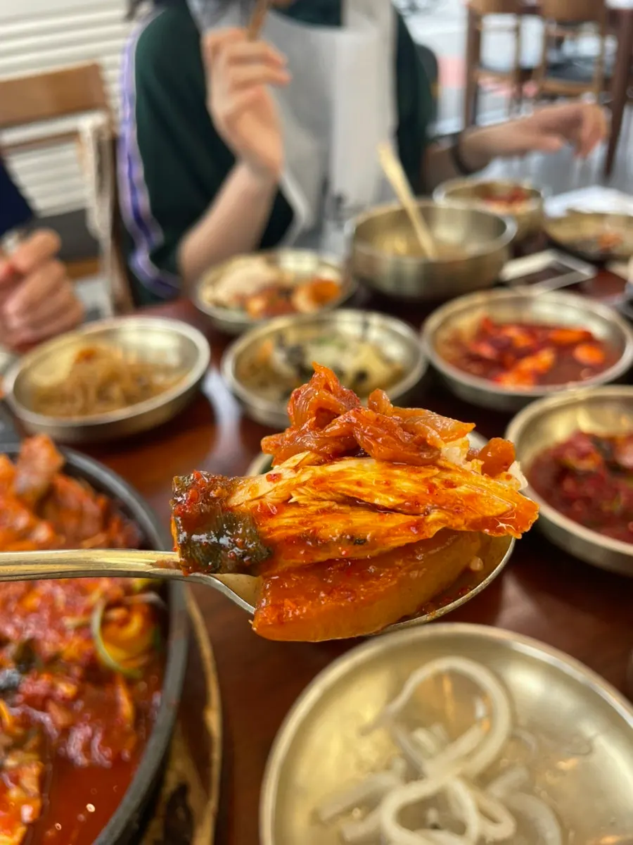 밥과 함께 먹는 고등어조림 삼합