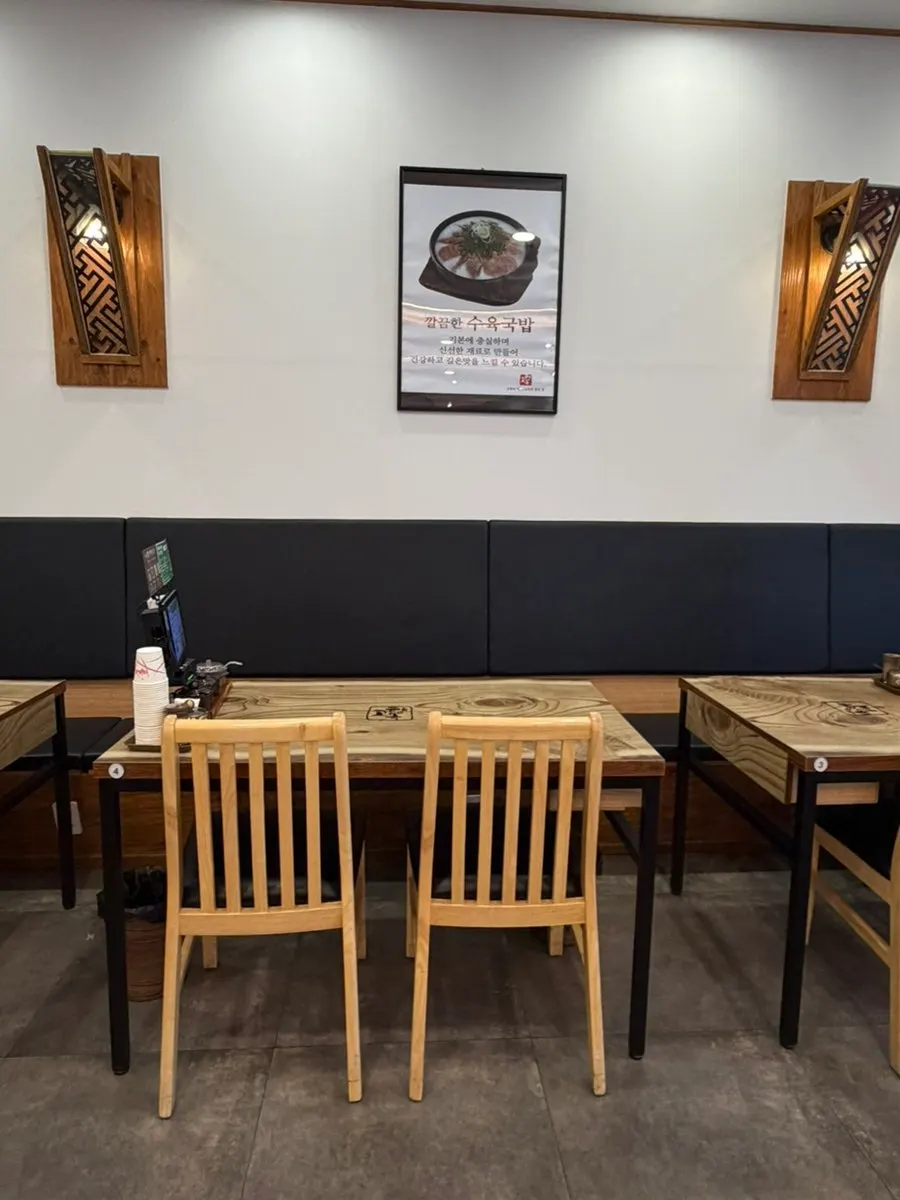 Clean seating inside the restaurant