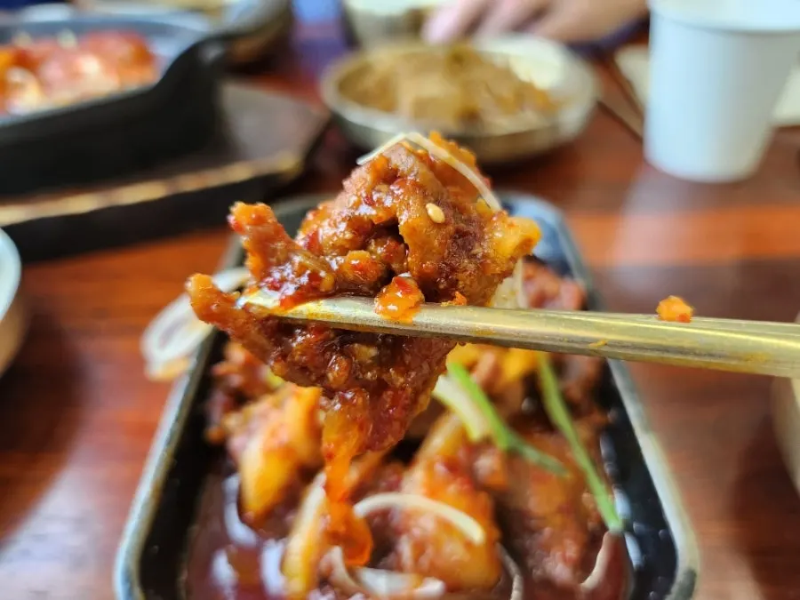 Sweet and spicy gochujang bulgogi side dish