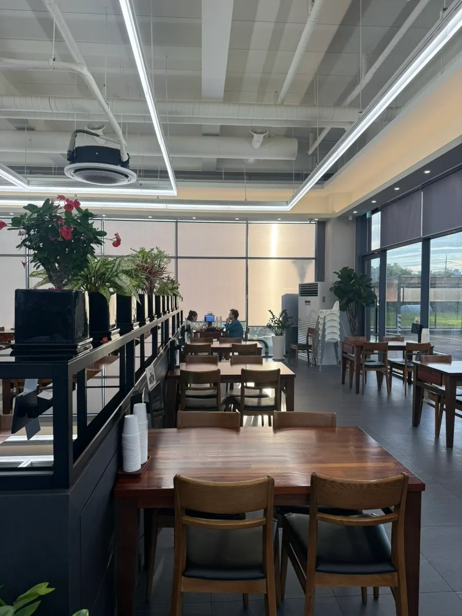 Restaurant interior busy on an early weekday evening