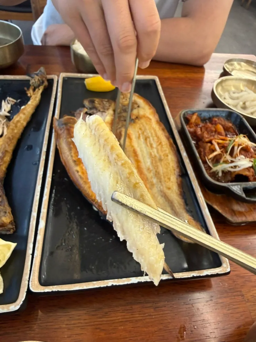 A chewy piece of grilled bakdae