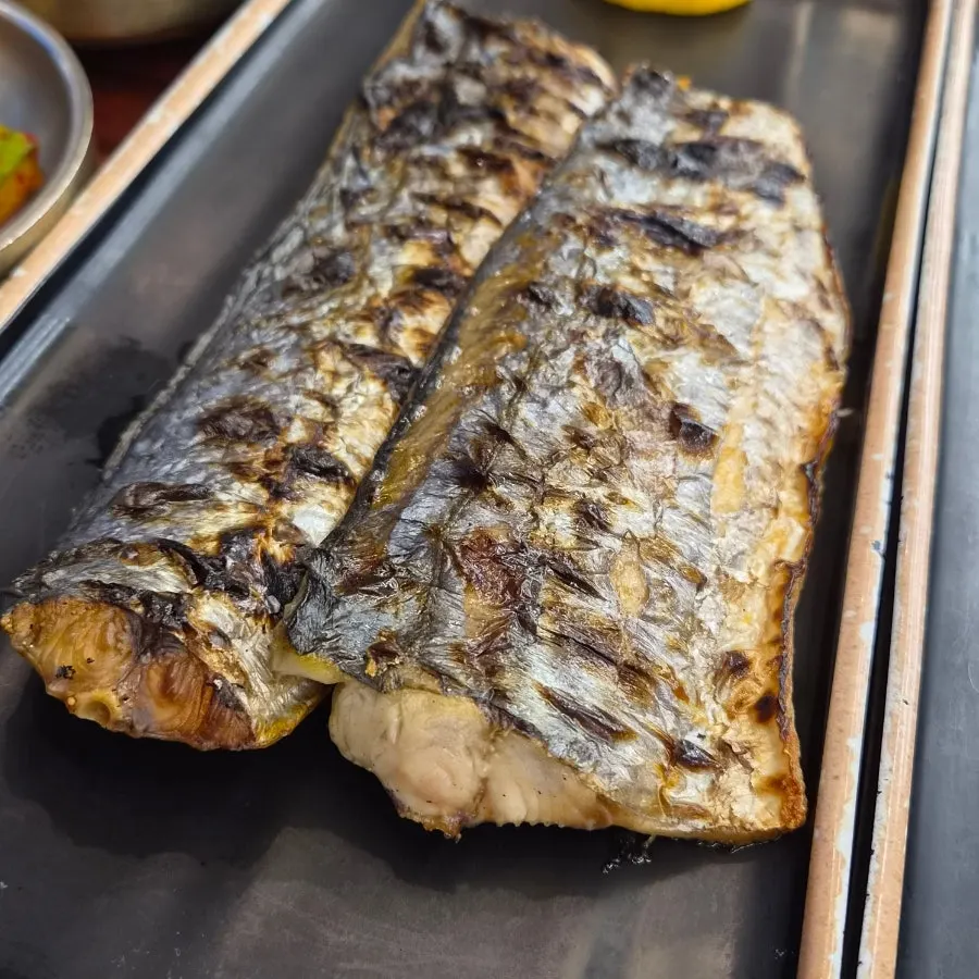 Close-up of freshly grilled fish