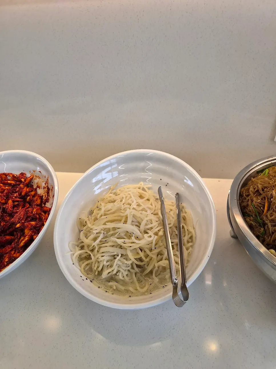 Grilled mackerel with Korean side dishes