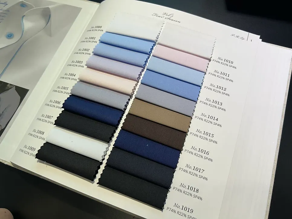 Collar and sleeve customization options for a shirt