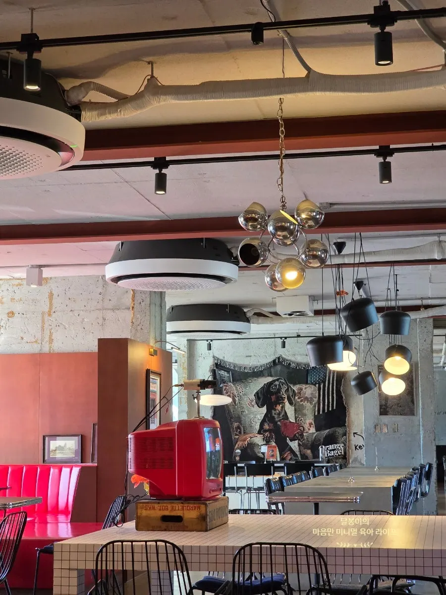 Café interior with a Brooklyn vibe