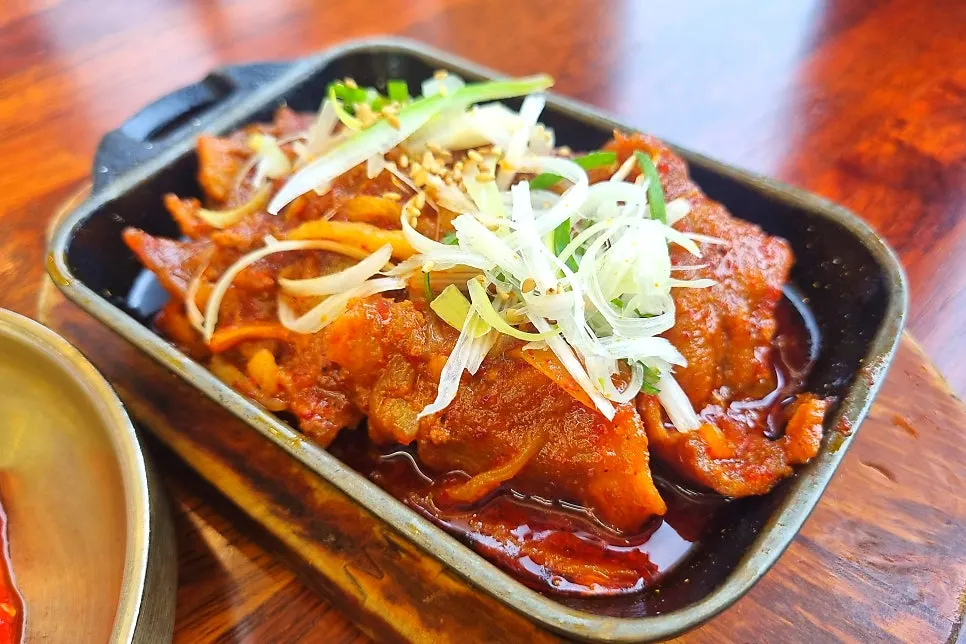 맛보기로 제공된 고추장 불고기