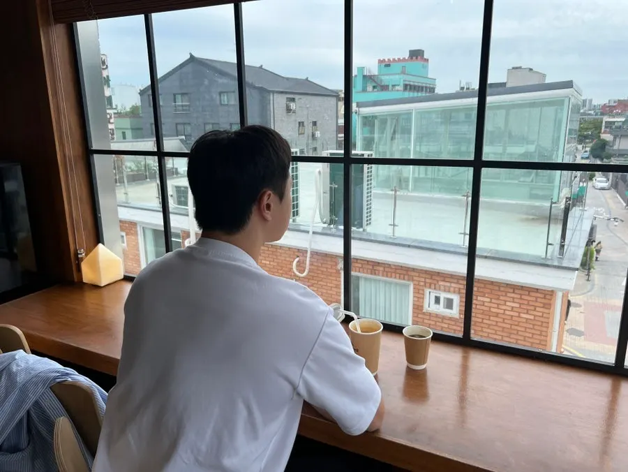 4층에서 바라본 행궁동 주변
