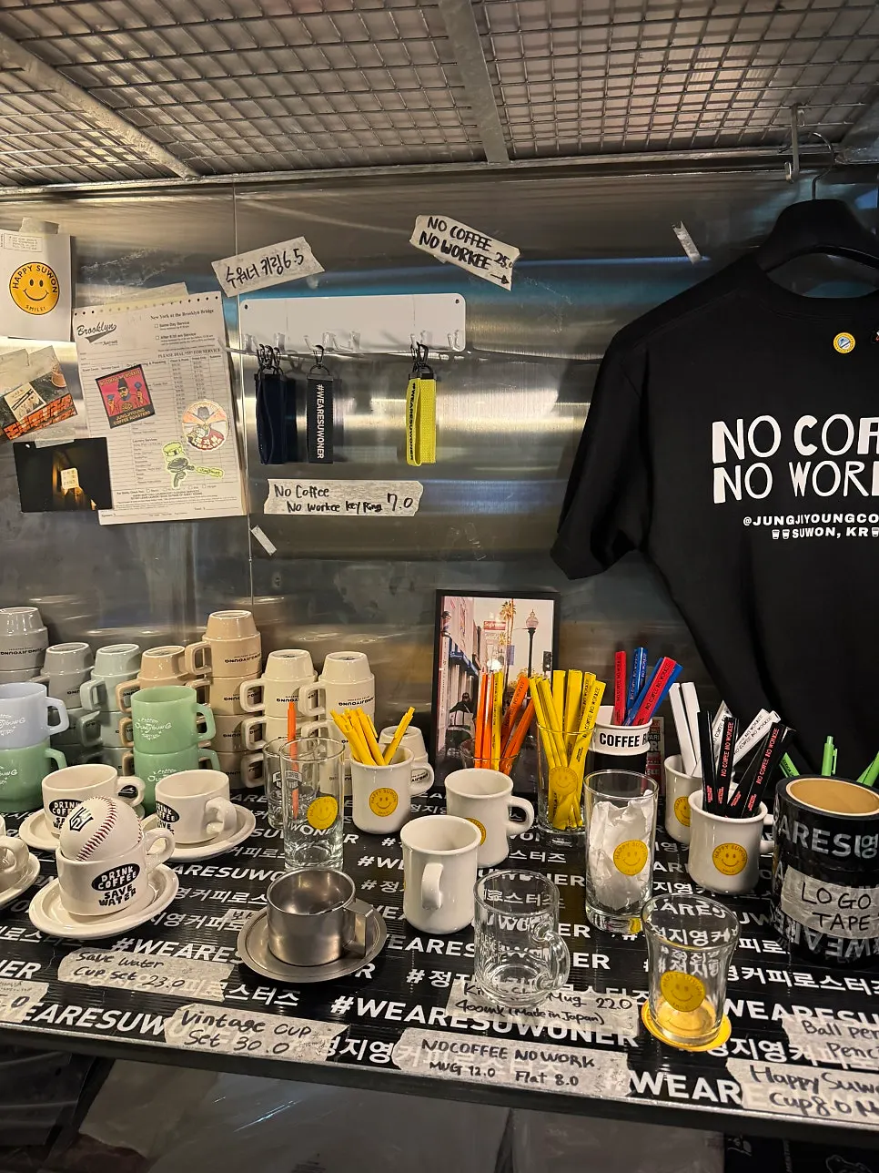 Goods for sale on the basement level