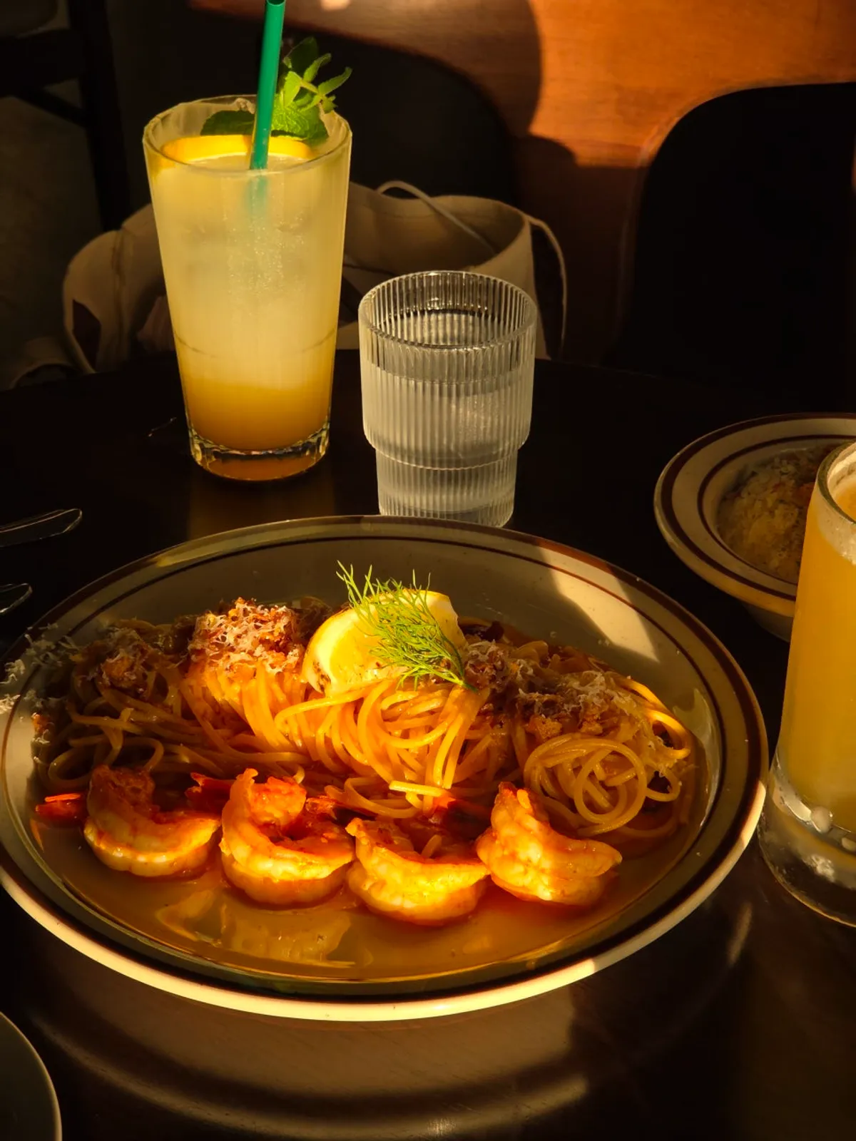 Lemonade and signature lemon beer at Nonchalant Lounge