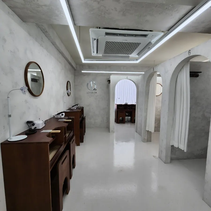 Restroom and sink area inside the Loventa store