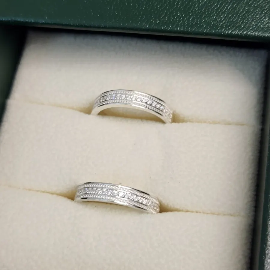 Finished ring polished to a gleaming shine