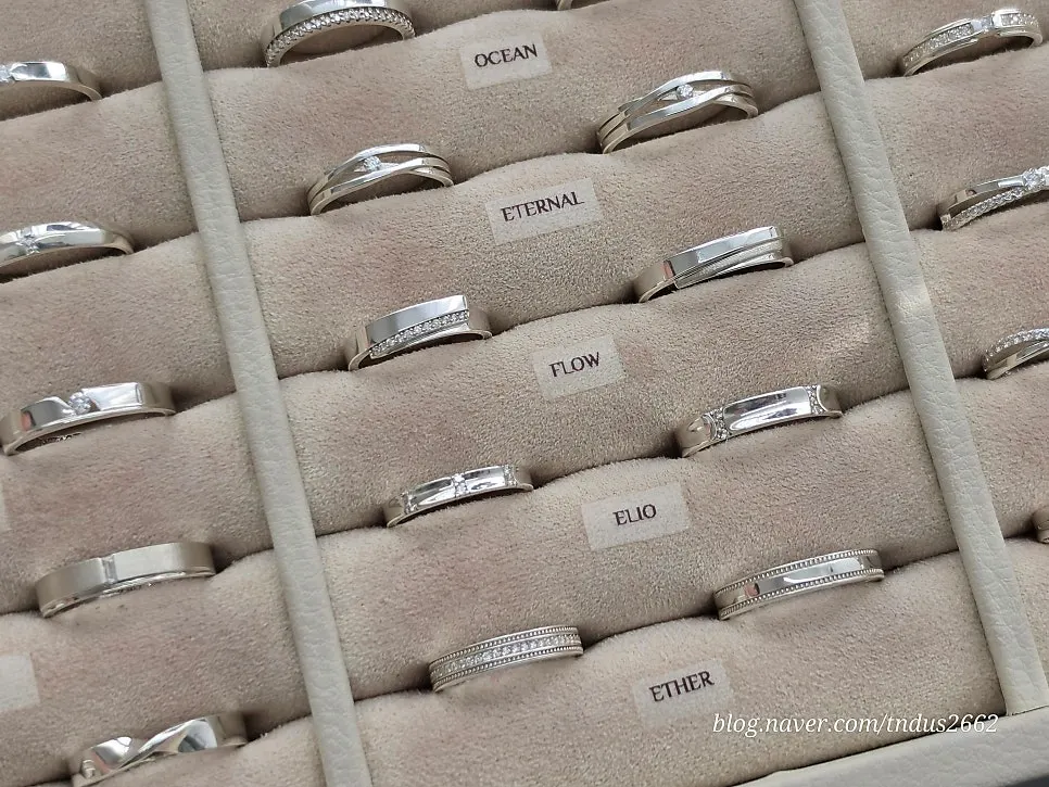 Collection of sample rings at Loventa Suwon Haenggung