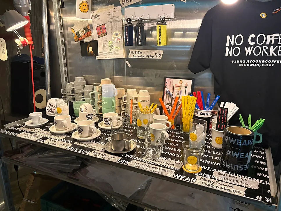 Coffee bean packages on display for sale