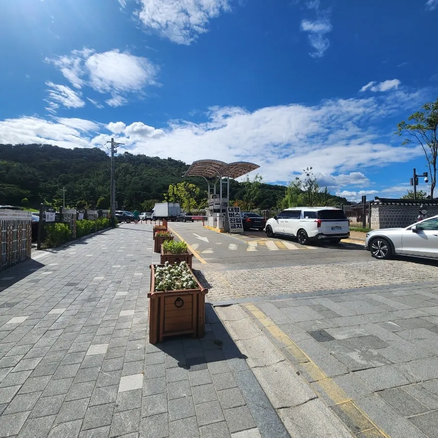 Parking lot near Hwaseong Haenggung Palace on a weekday