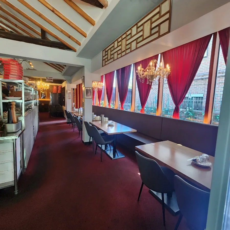 Upscale atmosphere inside the restaurant