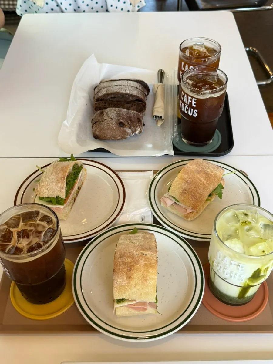 Ciabatta sandwich brunch spread