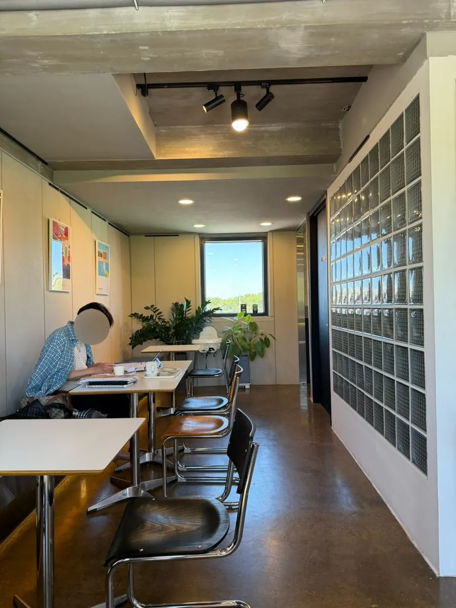 View of 2nd-floor seating at Caffeine Focus