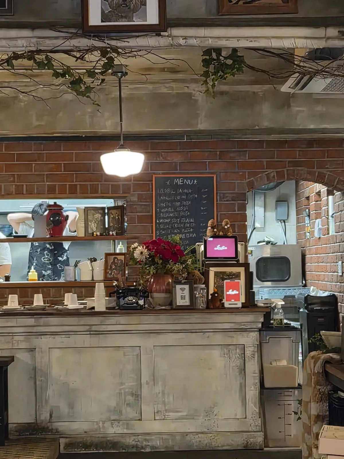 Low Five interior with cozy lighting
