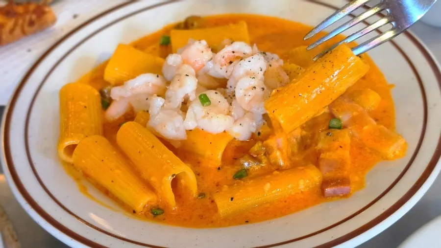 Rigatoni in spicy cream sauce