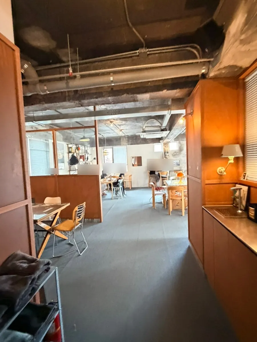 Group seating area at the café