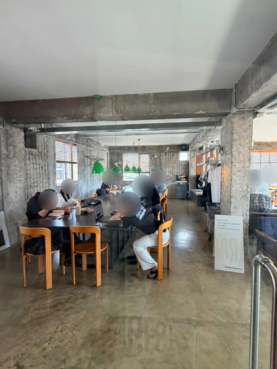 Fourth-floor café seating area