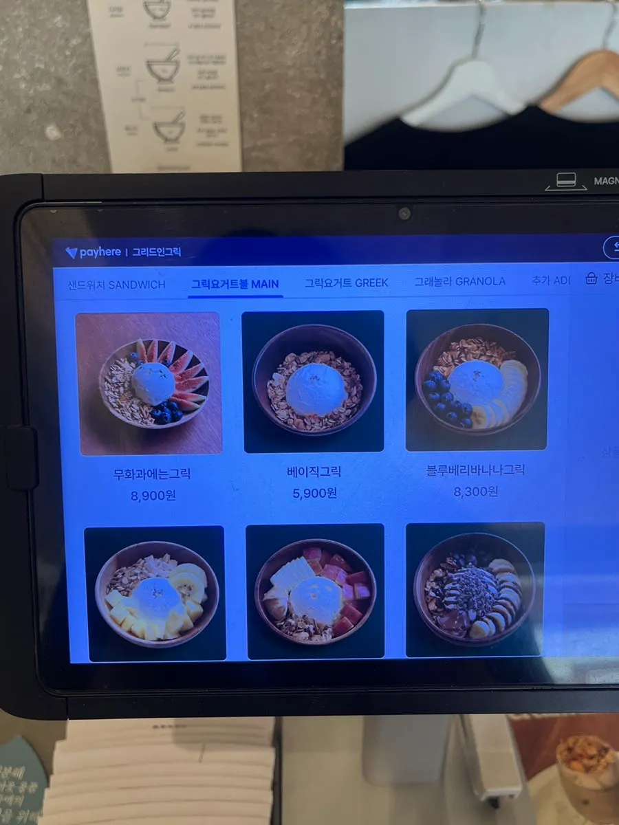 Café sandwich menu selection