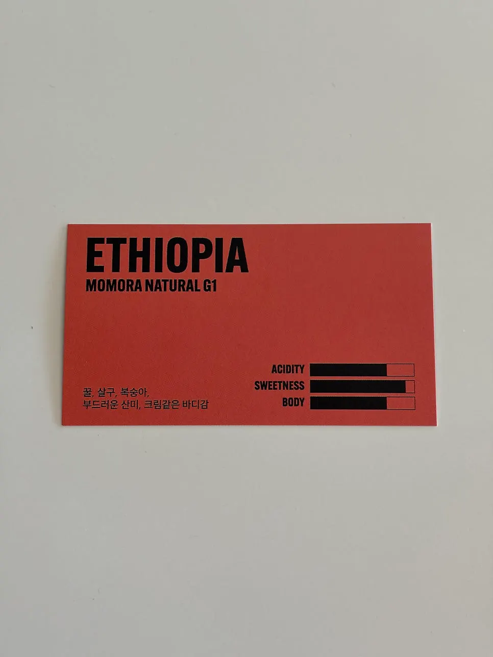 The ordered Ethiopia Momora hand drip
