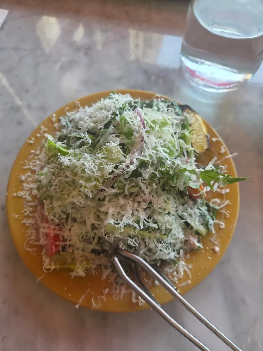 Salad with Caesar dressing