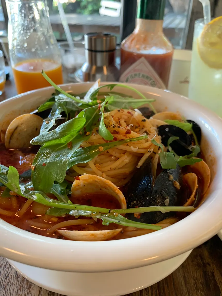 Pescatore pasta with seafood