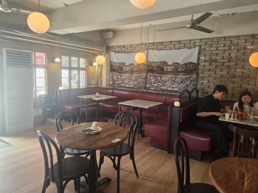 Italian restaurant interior with comfortable seating