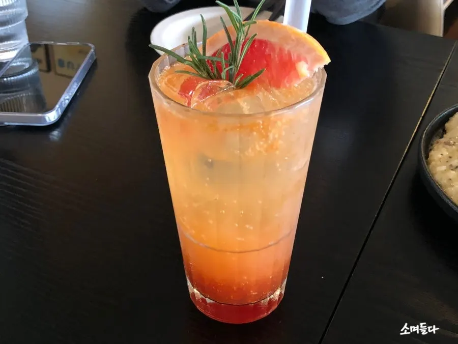 Grapefruit ade with grapefruit preserve