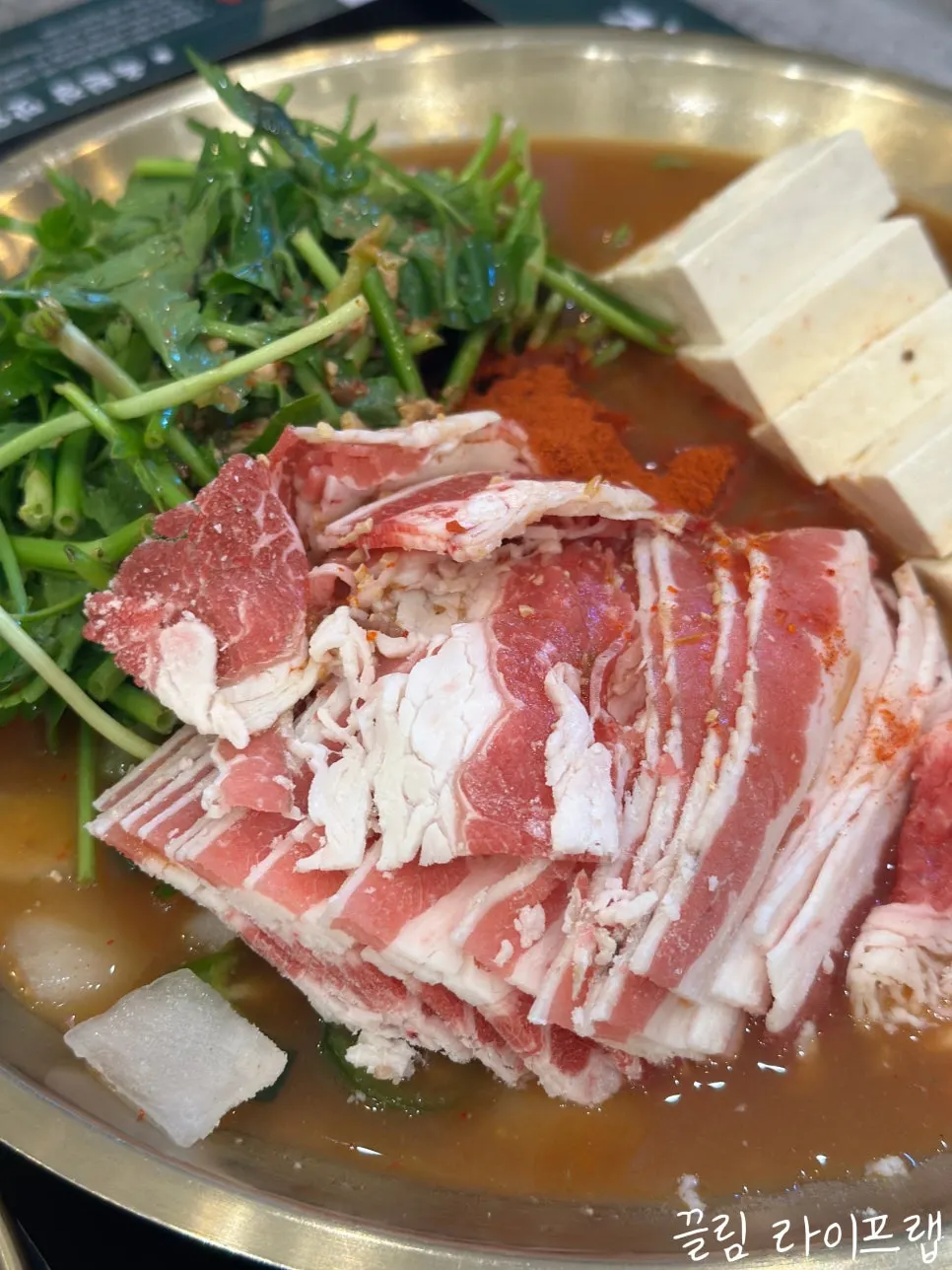 Boiled pork hot pot menu information at Ok Doenjang Suwon Hommaesil Branch
