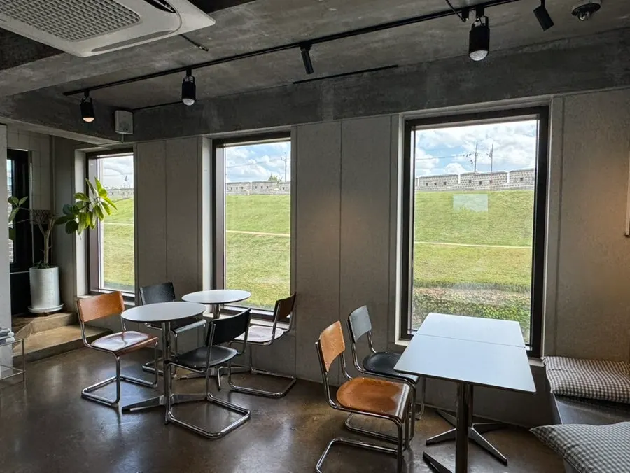 Cozy L-shaped seating on the 2nd floor