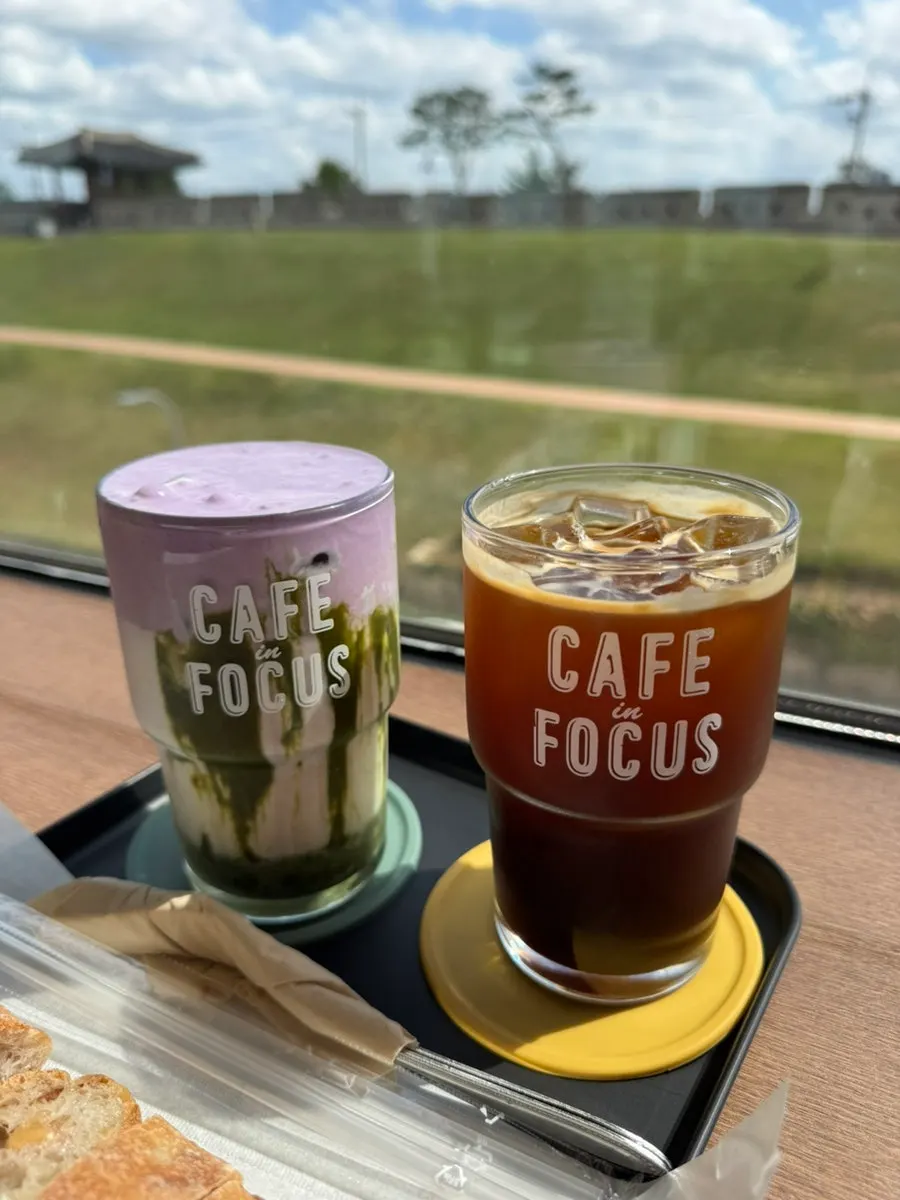 A glass of iced americano at Caffeine Focus
