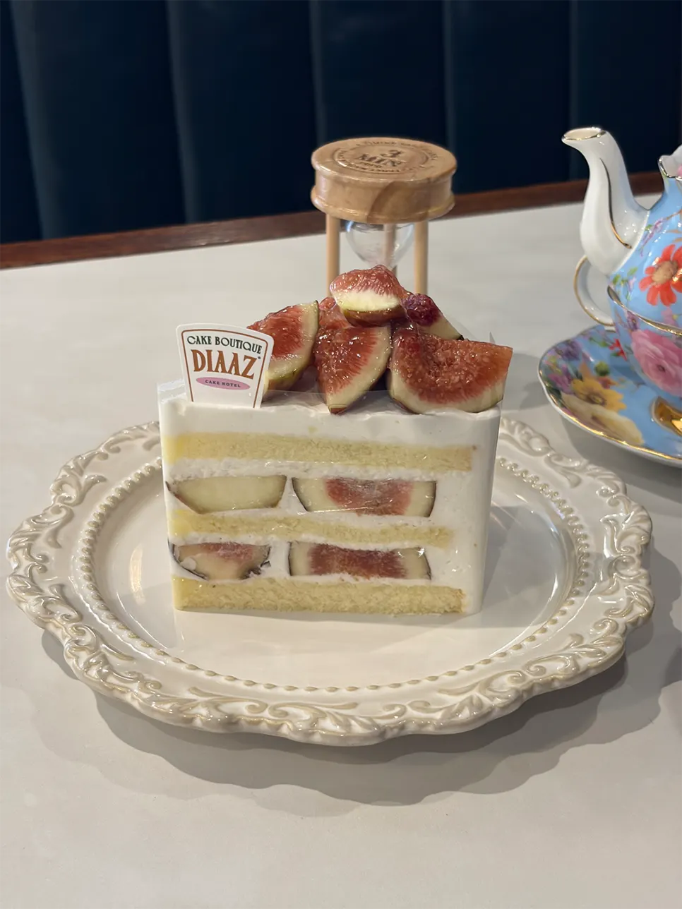 Window table set for tea time
