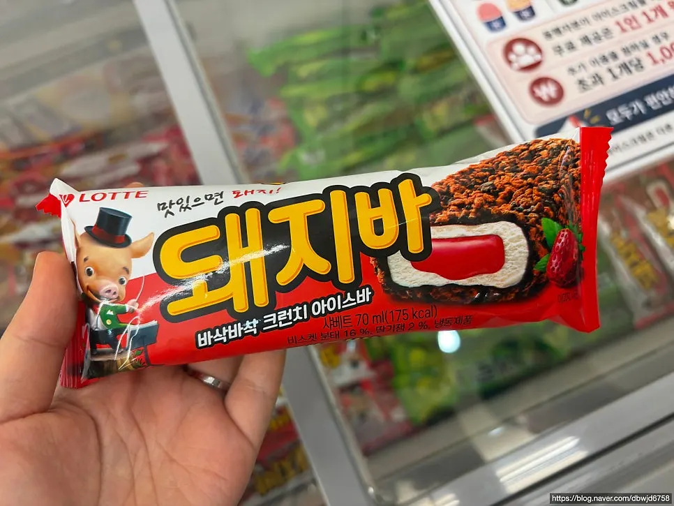 입가심으로 고른 돼지바 아이스크림