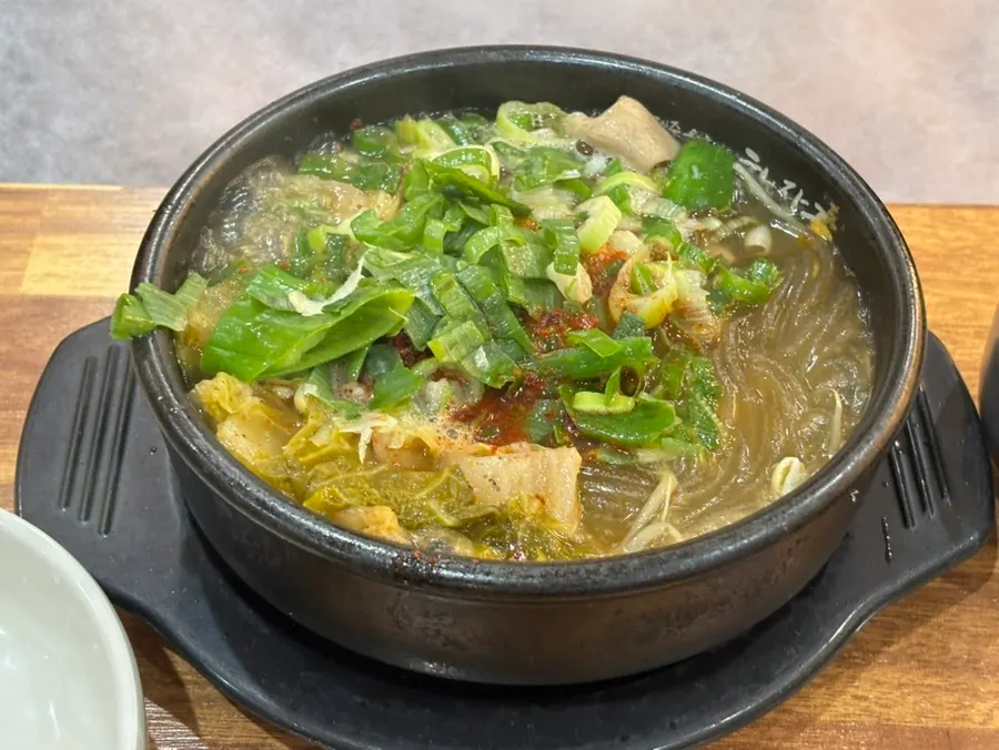 First bowl of haejangguk served without blood cubes