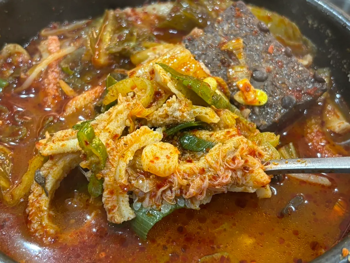 Soy sauce dip for the meat and tripe