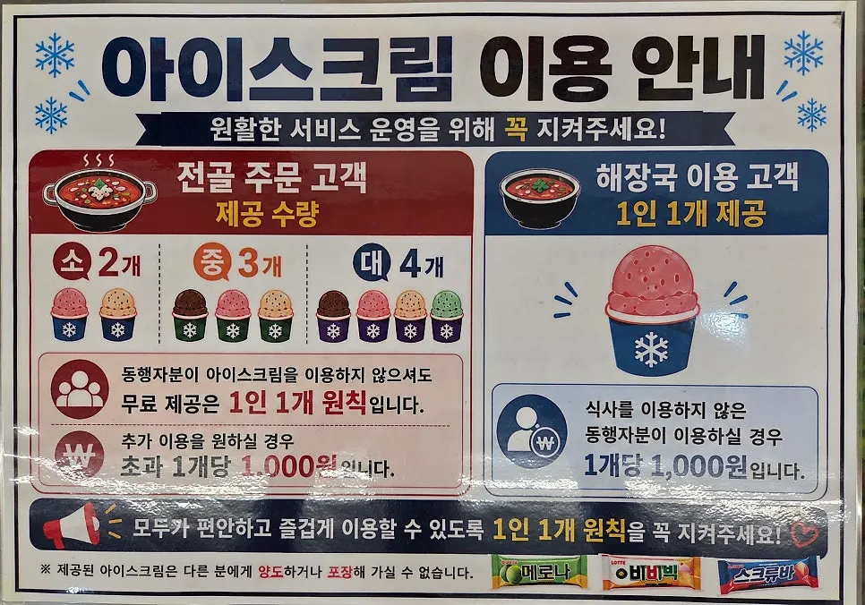 Interior of the pork bone soup and gamjatang restaurant in Suwon's Ingye-dong