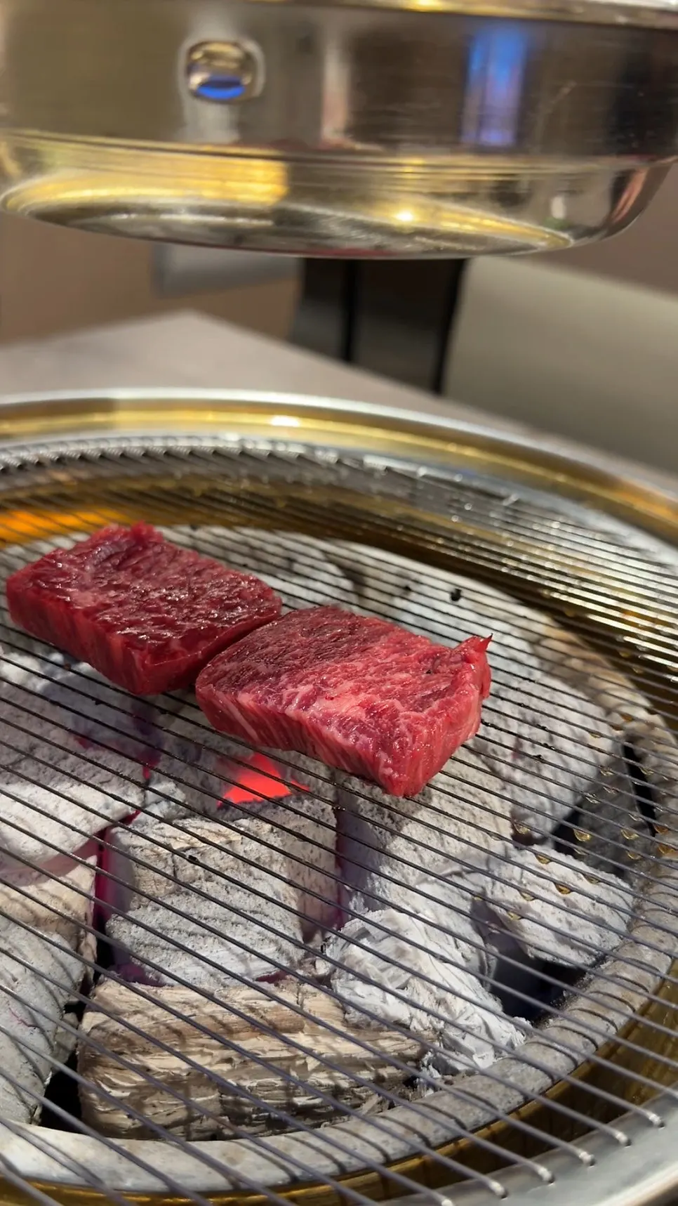 Thick-cut hanwoo short rib finger meat grilled
